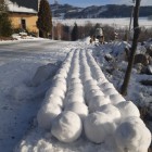 Sněhové instalace - výtvarná výchova distančně