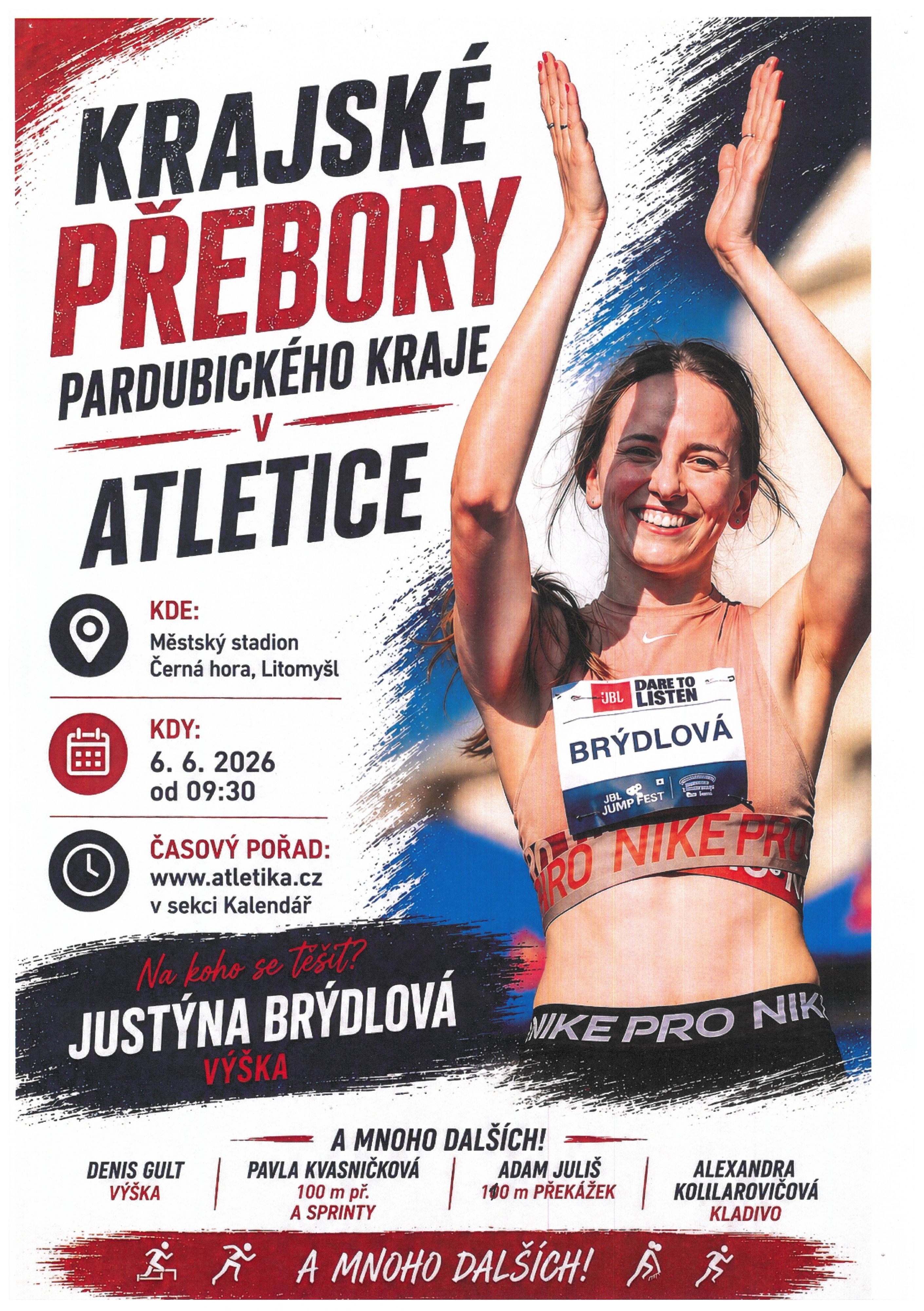 Atletika: Krajské přebory Pardubického kraje
