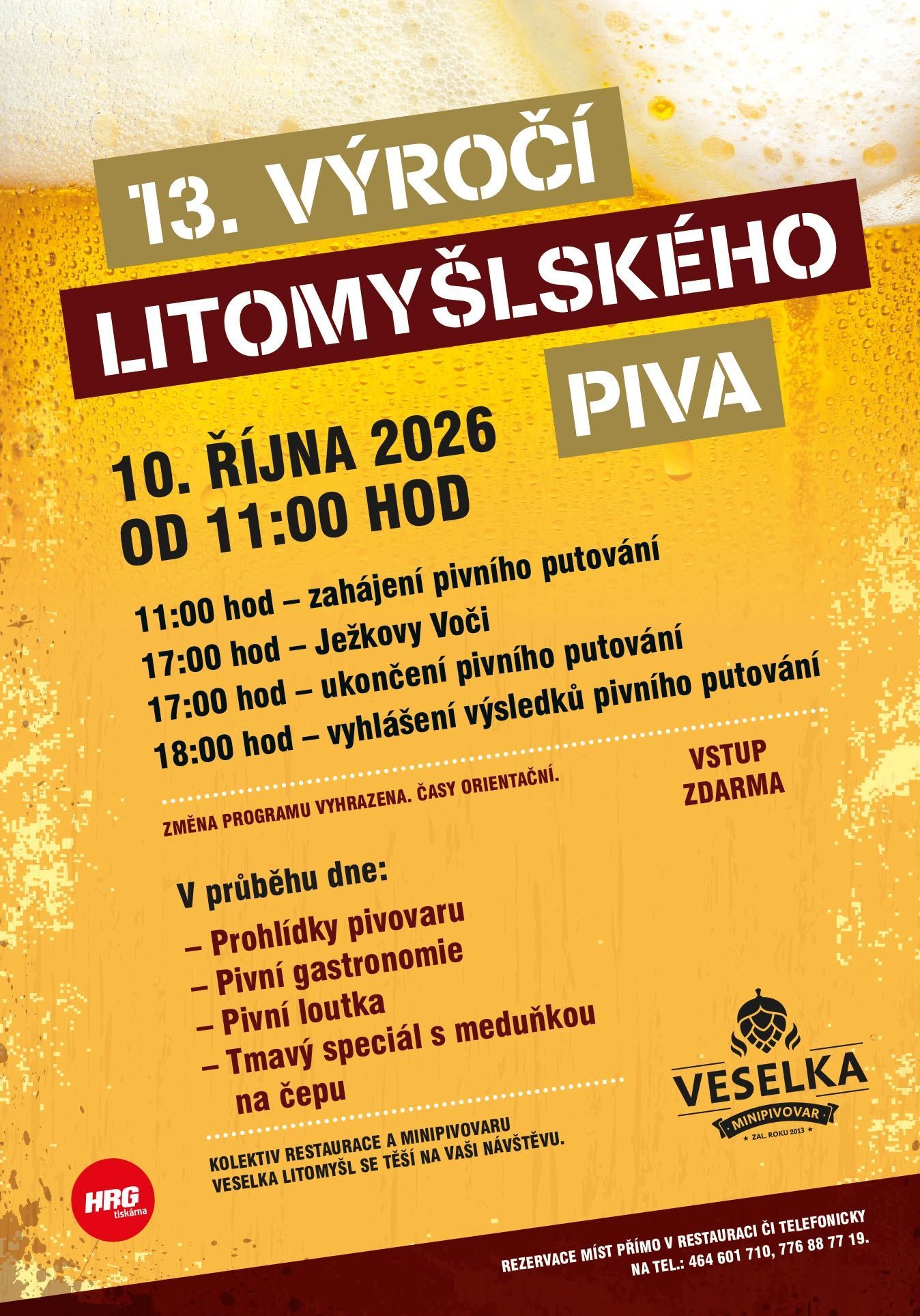 Třinácté výročí litomyšlského piva