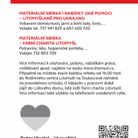 obrázek k Materiální sbírky pro válkou zasaženou Ukrajinu pokračují