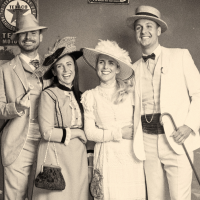 obrázek k Nejkrásnější klobouk 1. místo: Lenka Boštíková, Michaela Boštíková, Michal Motl a Lukáš Rada