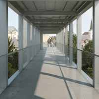 Bezbariérový nadchod přes I/35