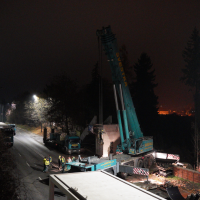 obrázek k Ocelová lávka nového nadchodu dorazila do Litomyšle