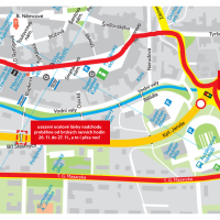 obrázek k Ocelová lávka nového nadchodu dorazila do Litomyšle