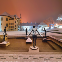 obrázek k Sousoší O. Zoubka v Klášterních zahradách