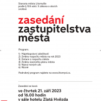 obrázek k Pozvánka na záříjové zasedání městského zastupitelstva