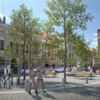 obrázek k Prostranství u morového sloupu na Smetanově náměstí