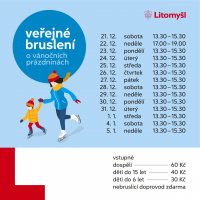 obrázek k Veřejné bruslení o vánočních prázdninách