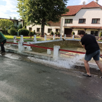 Kornice Čištění požární nádrže