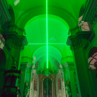 obrázek k Laserový kříž, kostel Nalezení sv. Kříže