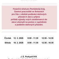 obrázek k Výjezdy pracovníků FÚ k podání daňových přiznání