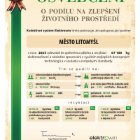 obrázek k  Litomyšl opět stříbrná v třídění elektroodpadu
