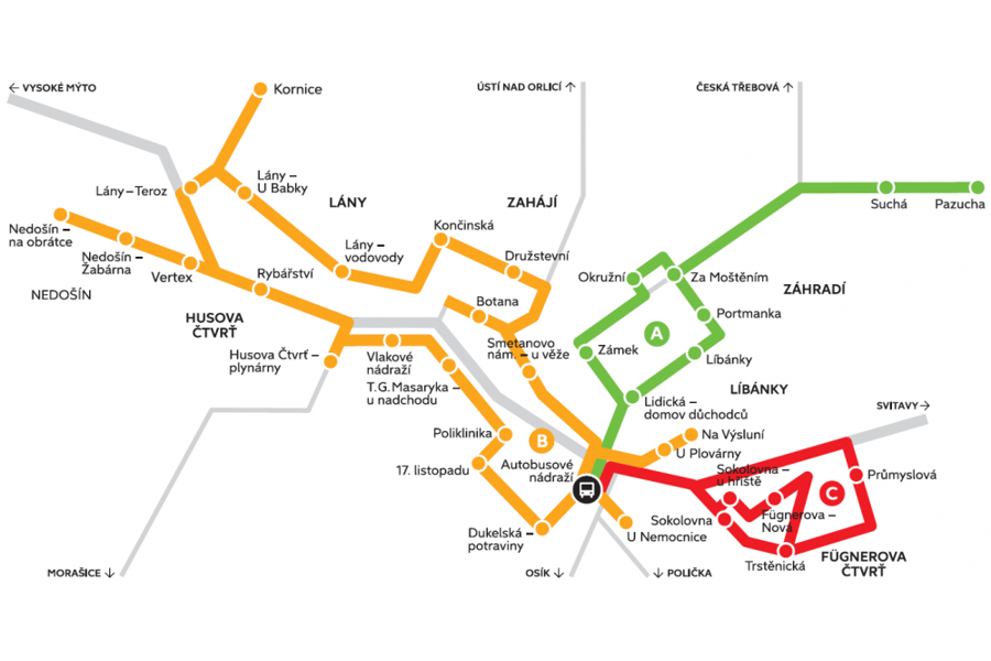 obrázek k Trasy MHD Litomyšl