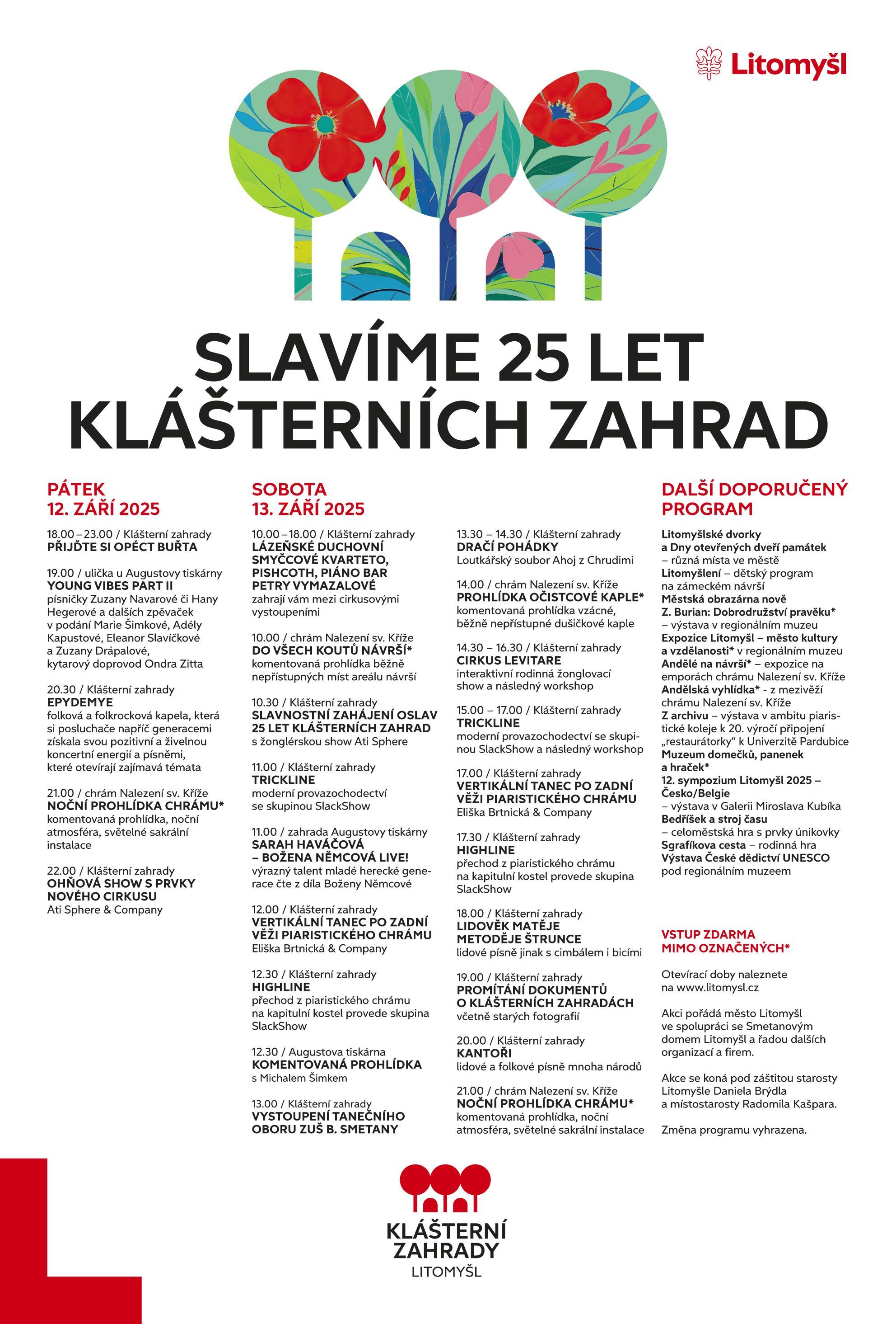 Slavíme 25 let Klášterních zahrad