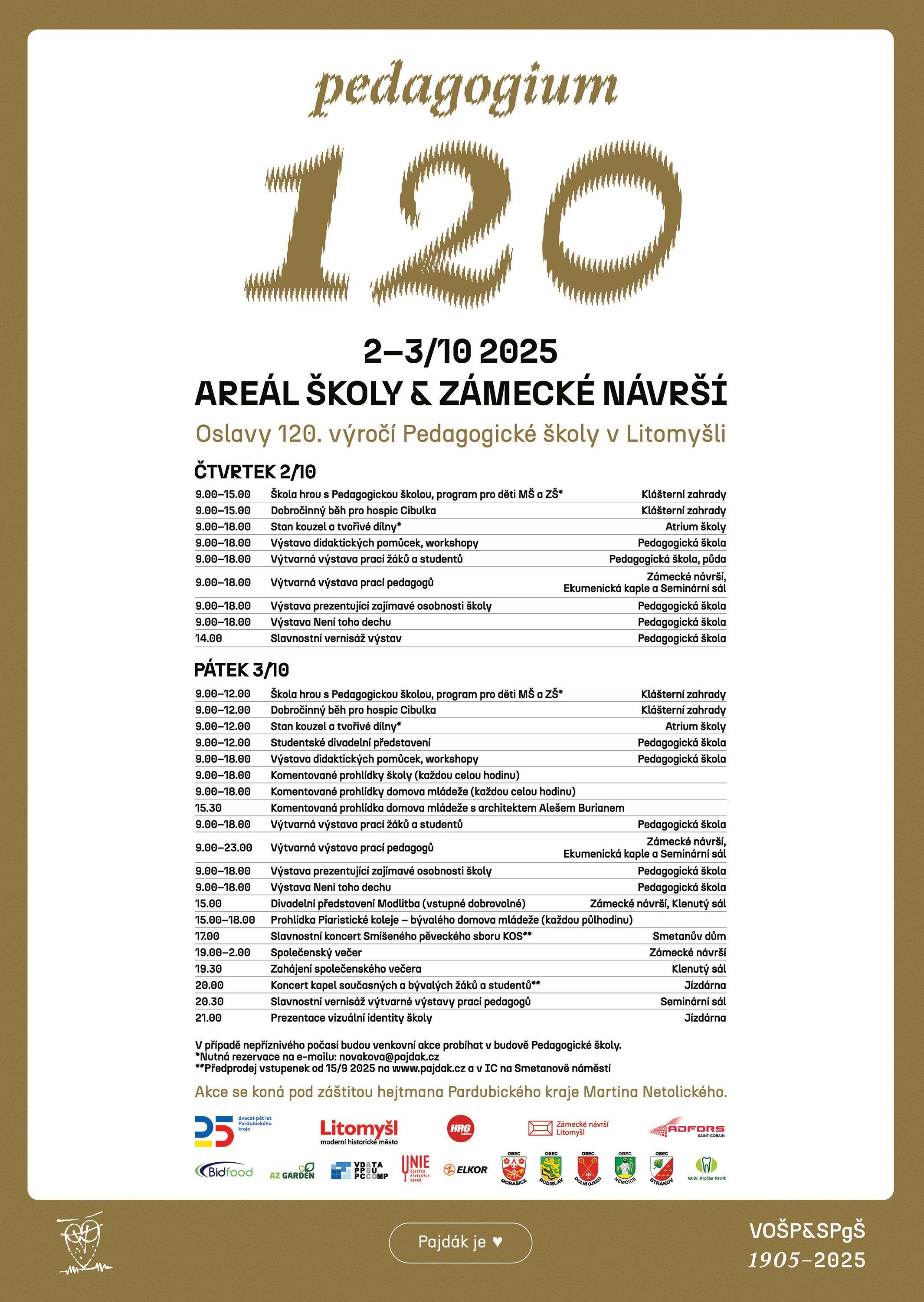 Oslavy 120. výročí Pedagogické školy Litomyšl