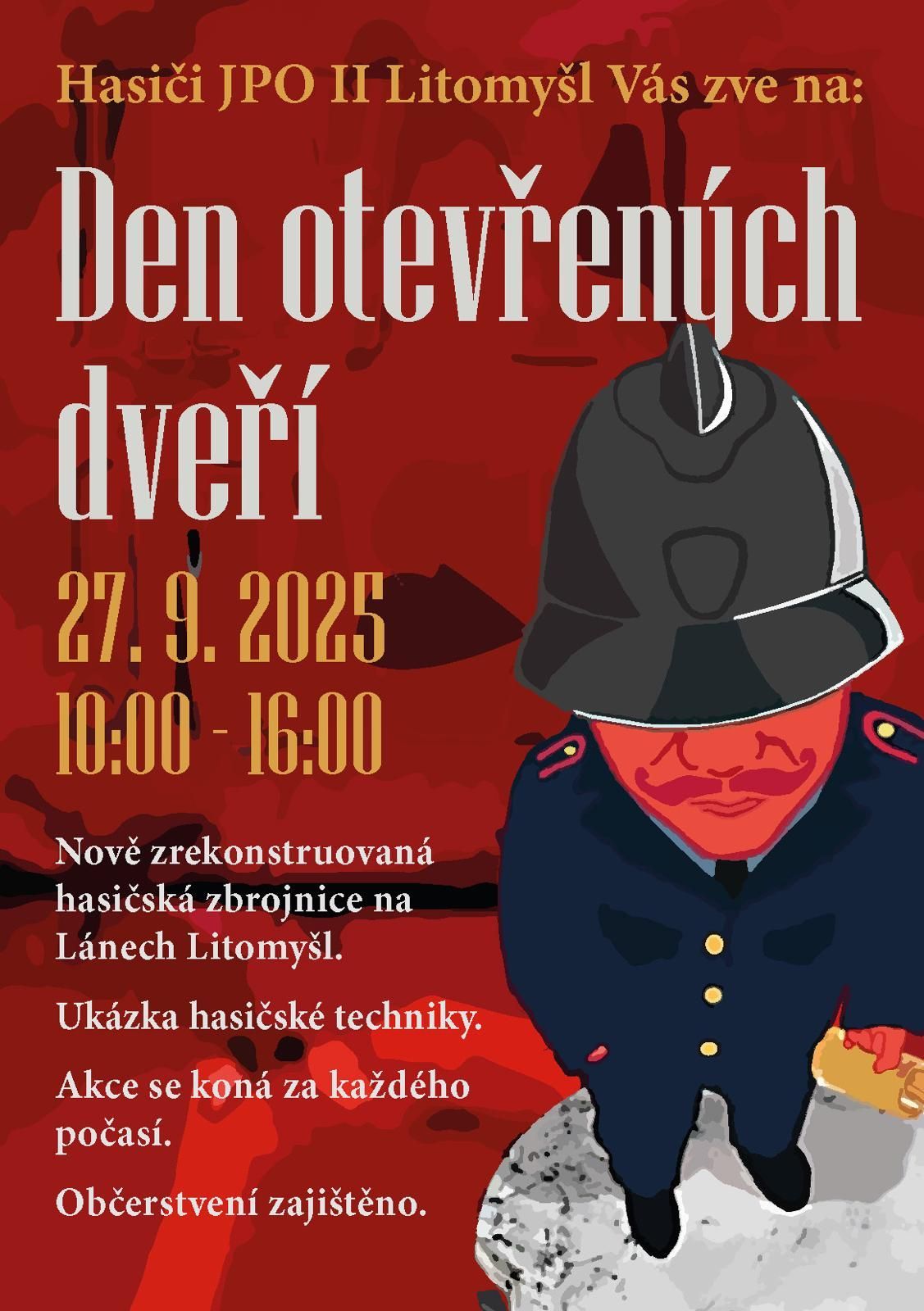 Dne otevřených dveří hasičské zbrojnice JPO II Litomyšl
