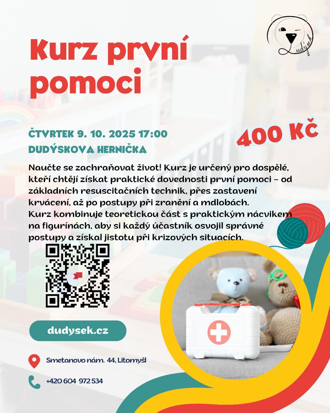 Kurz první pomoci pro dospělé (se zaměřením ne PP dětí)