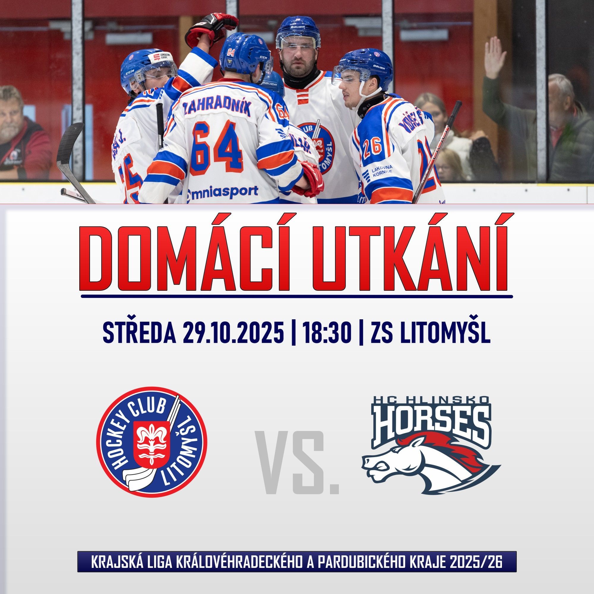 Lední hokej: HC Litomyšl vs. HC Hlinsko