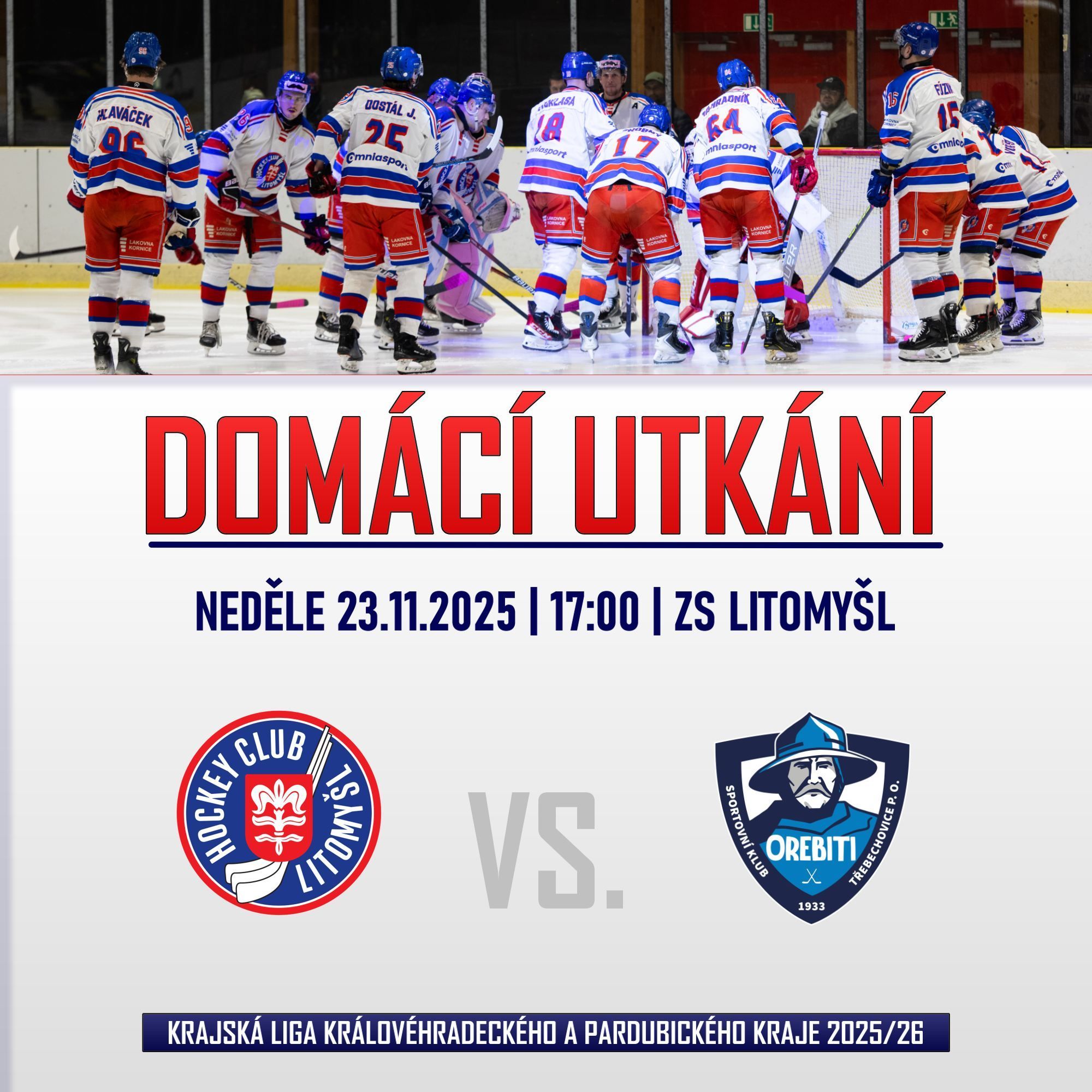 Lední hokej: HC Litomyšl - SK Třebechovice pod Orebem