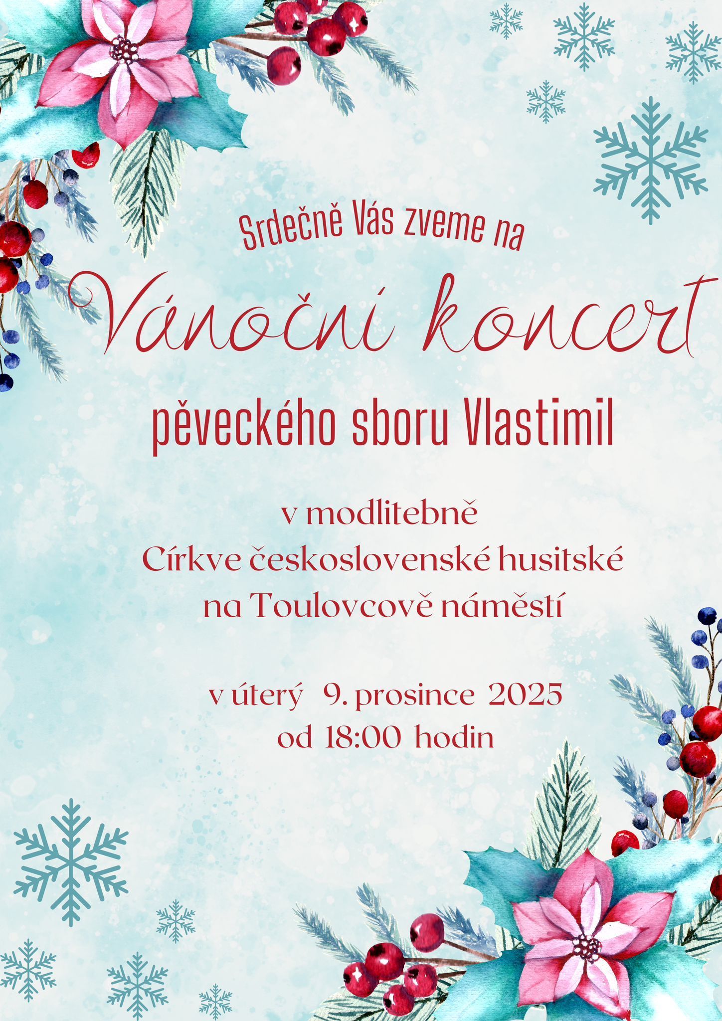 Vánoční koncert pěveckého sboru Vlastimil
