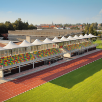 Tribuna letního stadionu Černá hora