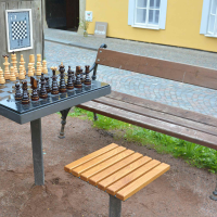 Šachové stolky na Mariánské ulici
